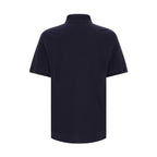 Brunello Cucinelli Blue Cotton Polo Shirt