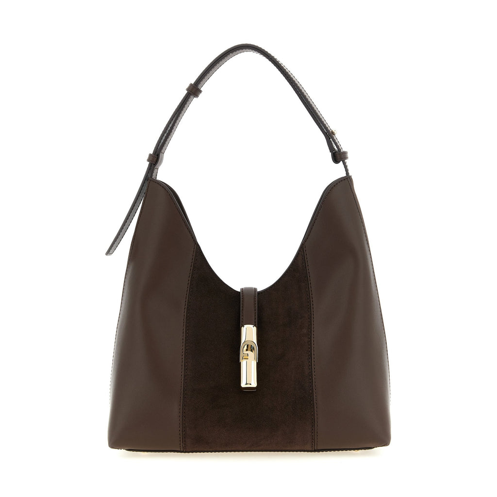 Furla Brown Calfskin Shoulder Bag
