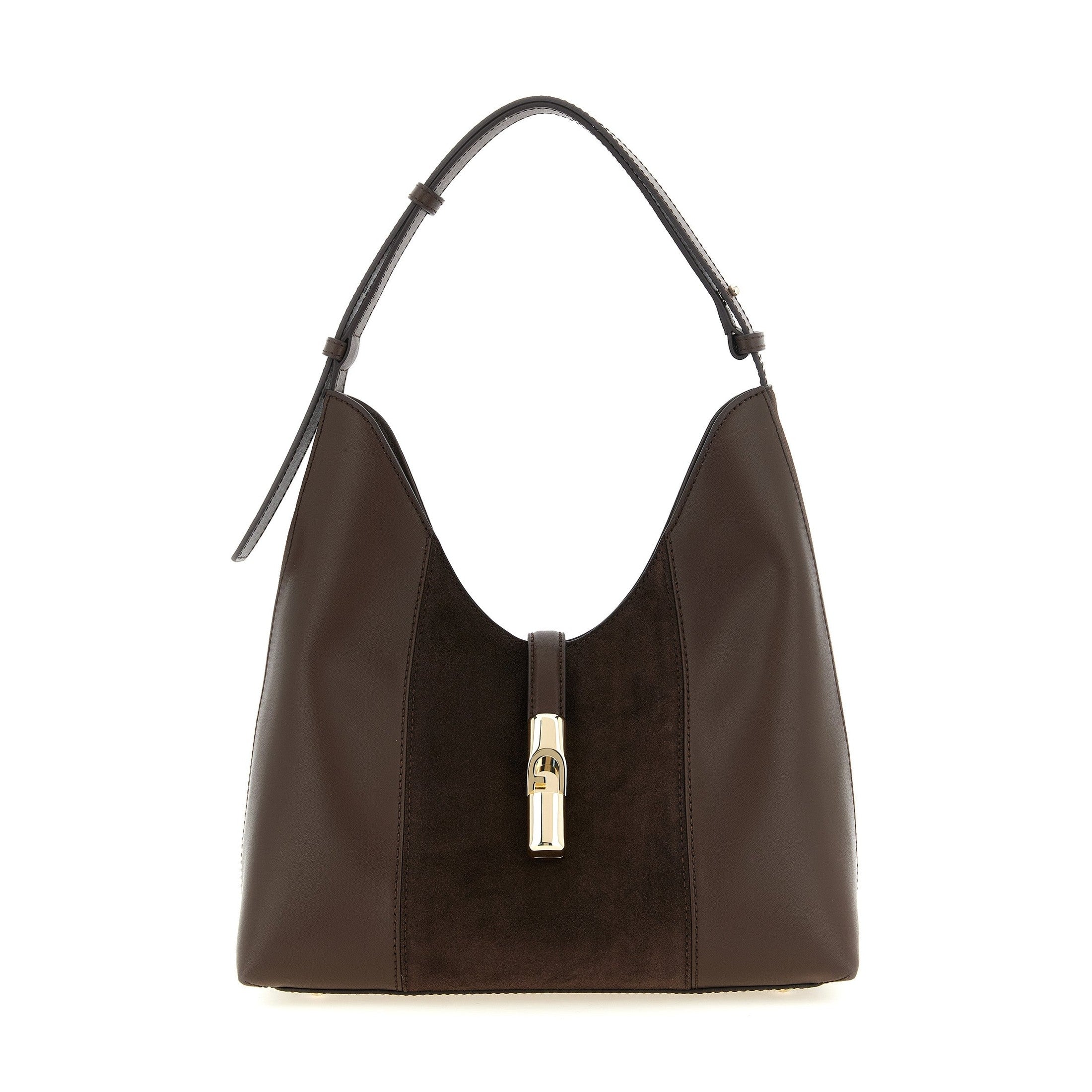 Furla Brown Calfskin Shoulder Bag