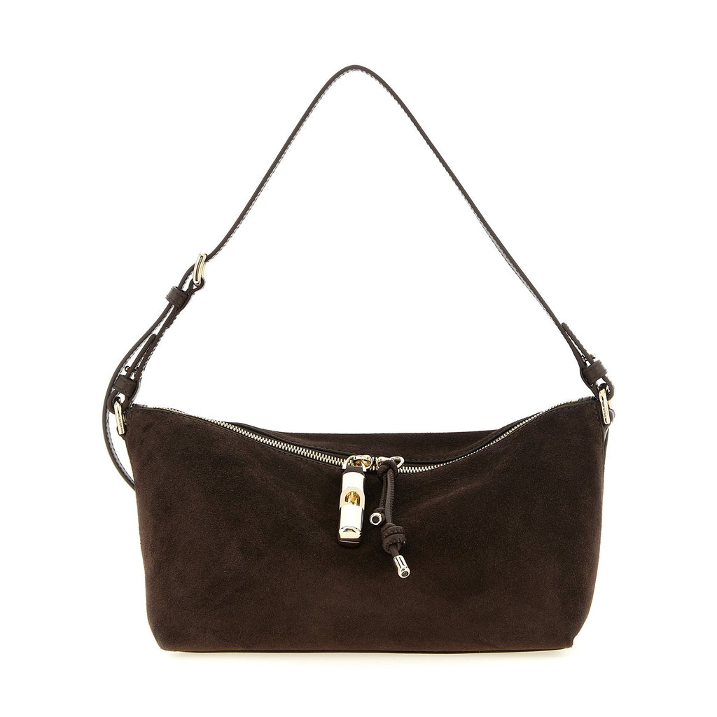 Furla Brown Calfskin Shoulder Bag