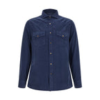 Brunello Cucinelli Blue Cotton Blouse