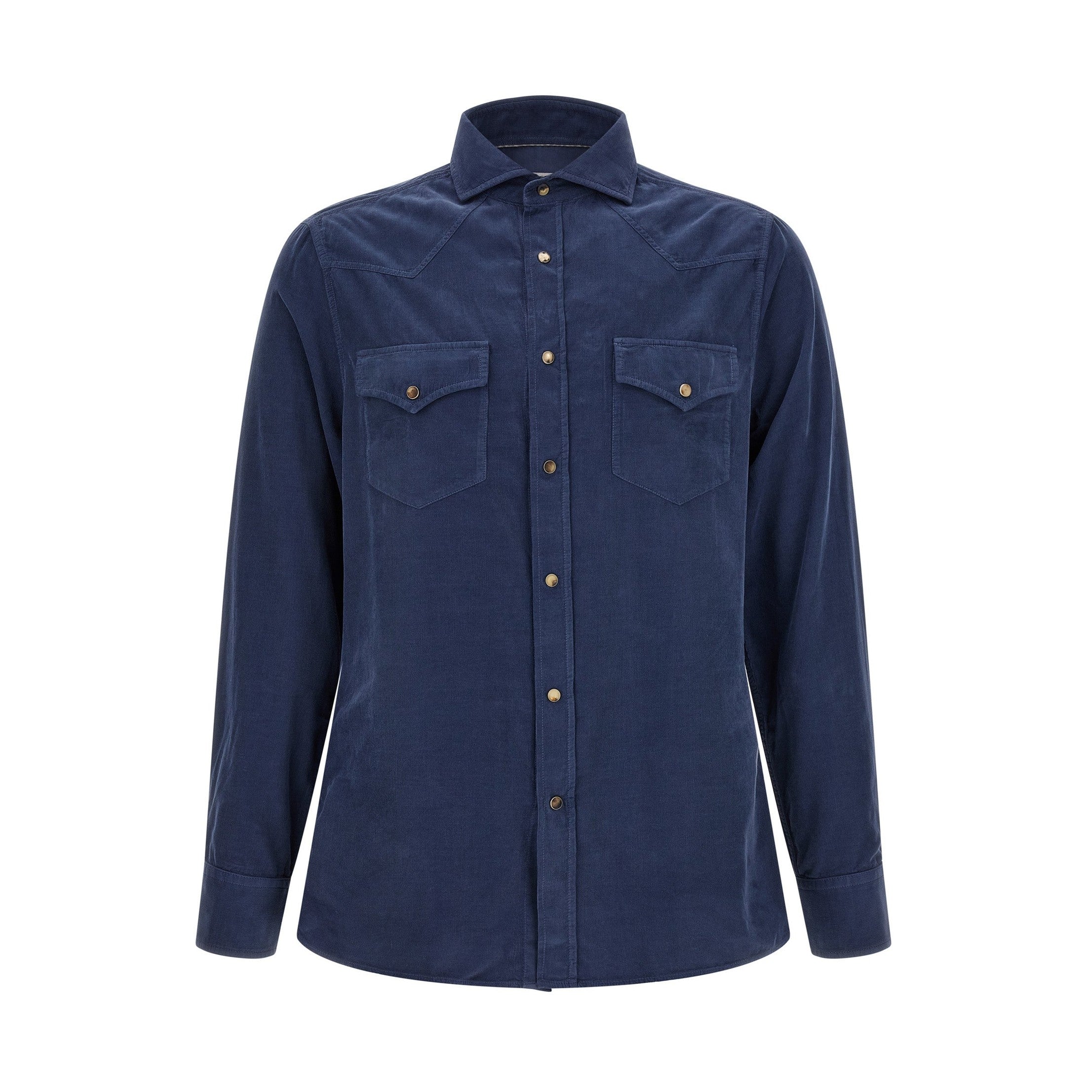 Brunello Cucinelli Blue Cotton Blouse