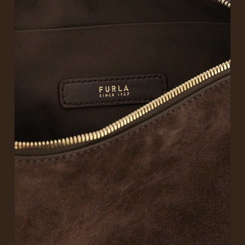 Furla Brown Calfskin Shoulder Bag