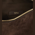 Furla Brown Calfskin Shoulder Bag
