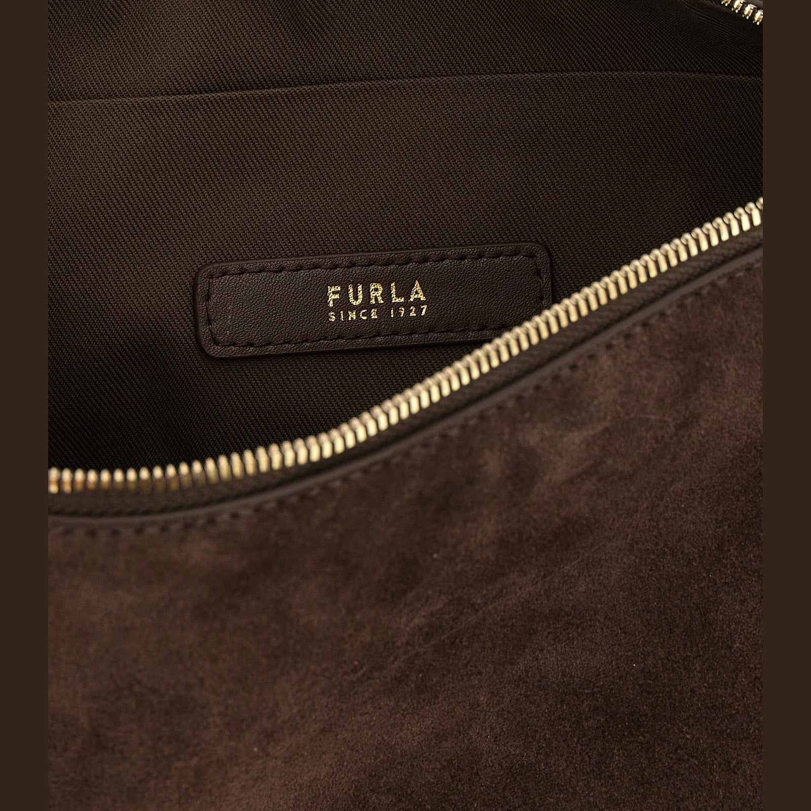Furla Brown Calfskin Shoulder Bag