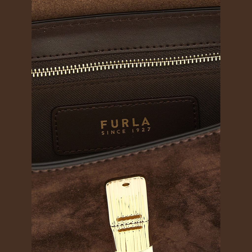 Furla Brown Calfskin Crossbody Bag