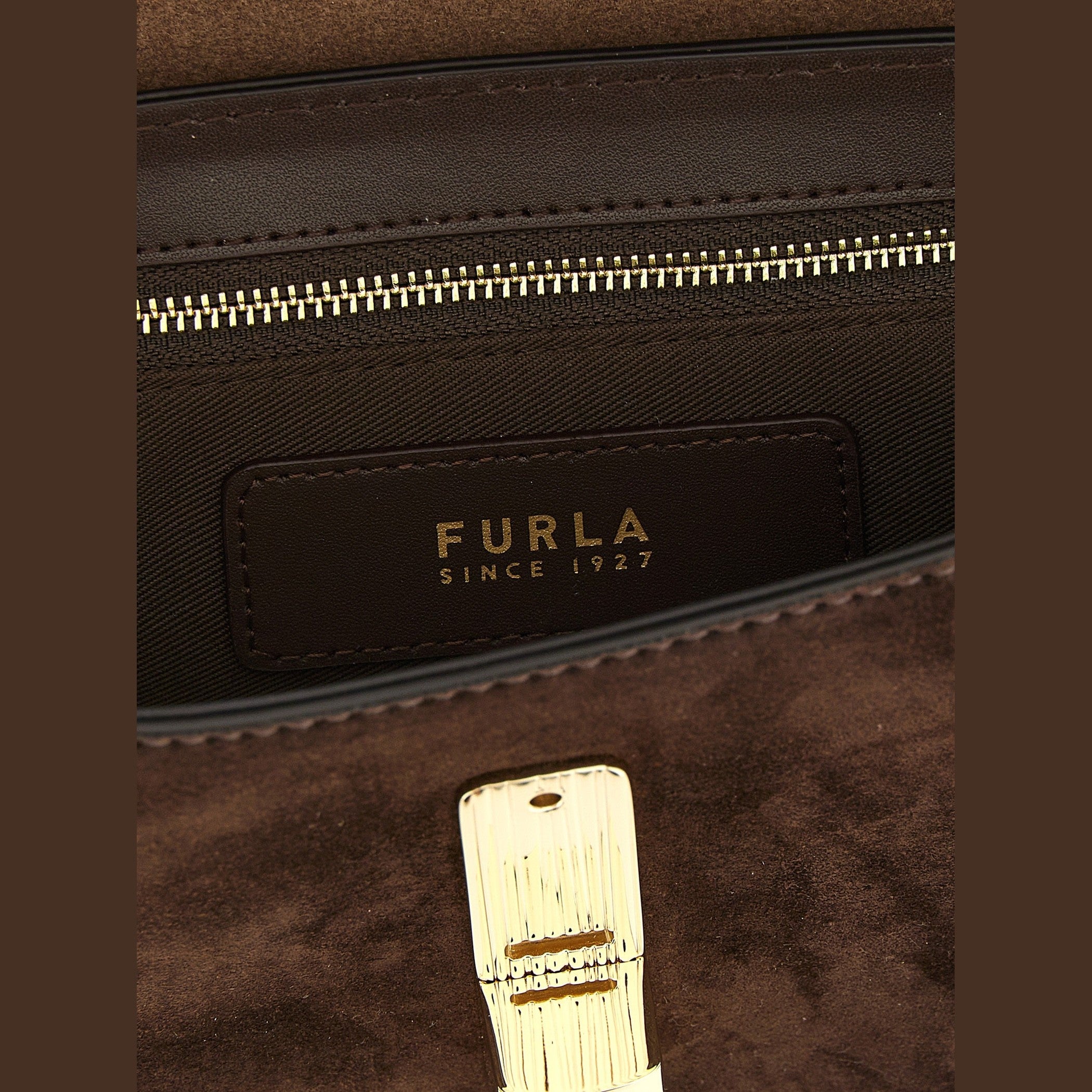 Furla Brown Calfskin Crossbody Bag