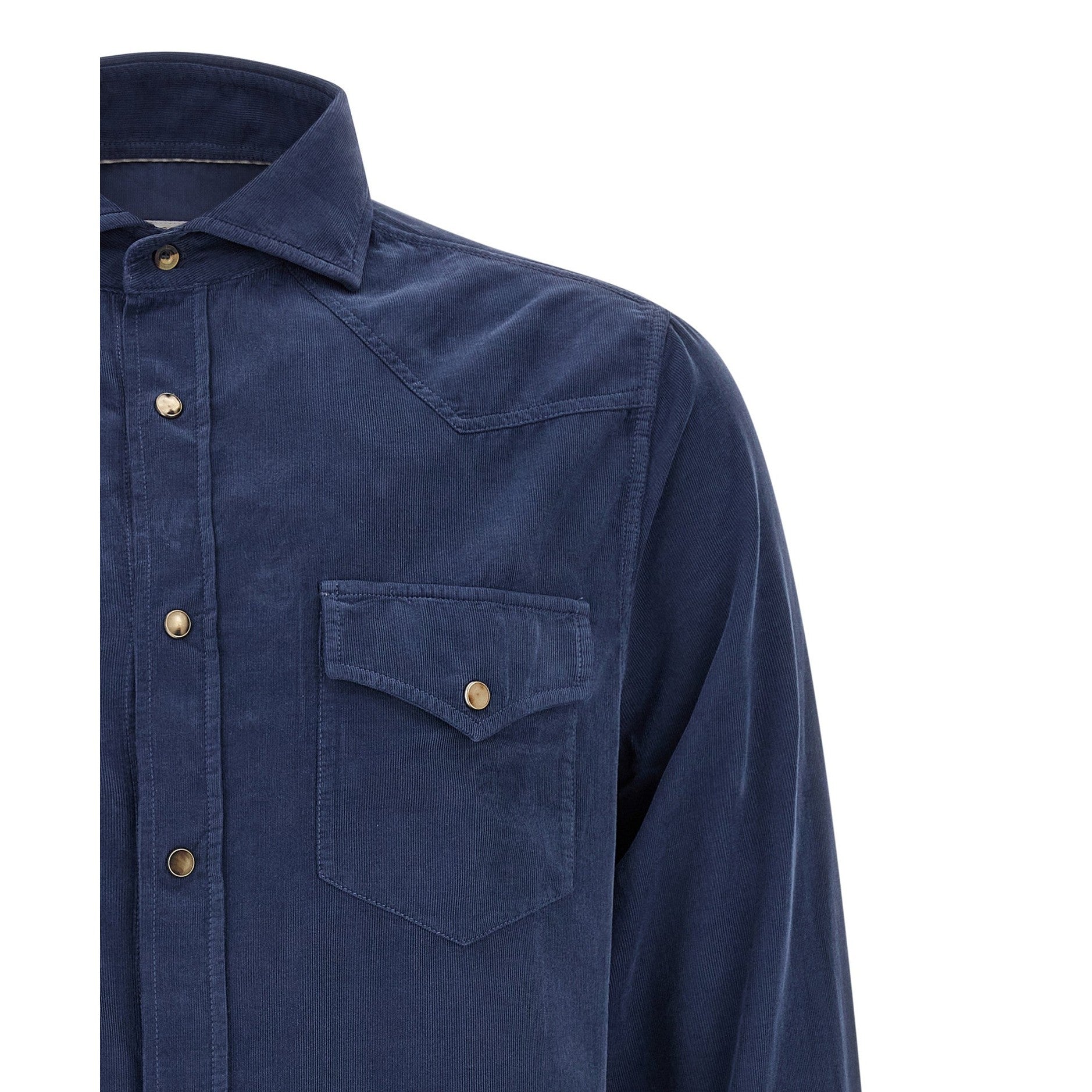 Brunello Cucinelli Blue Cotton Blouse