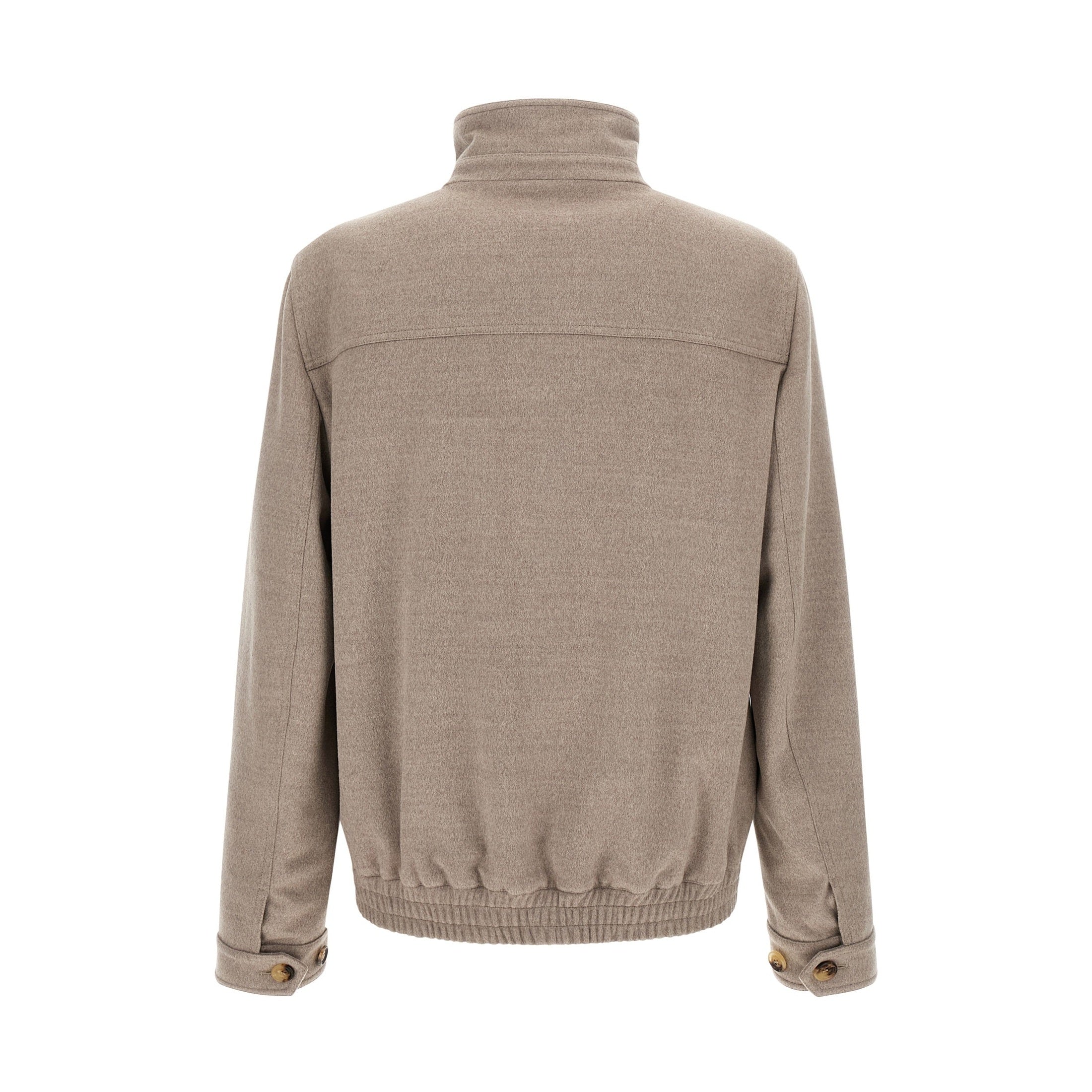 Brunello Cucinelli Beige Virgin Wool Bomber