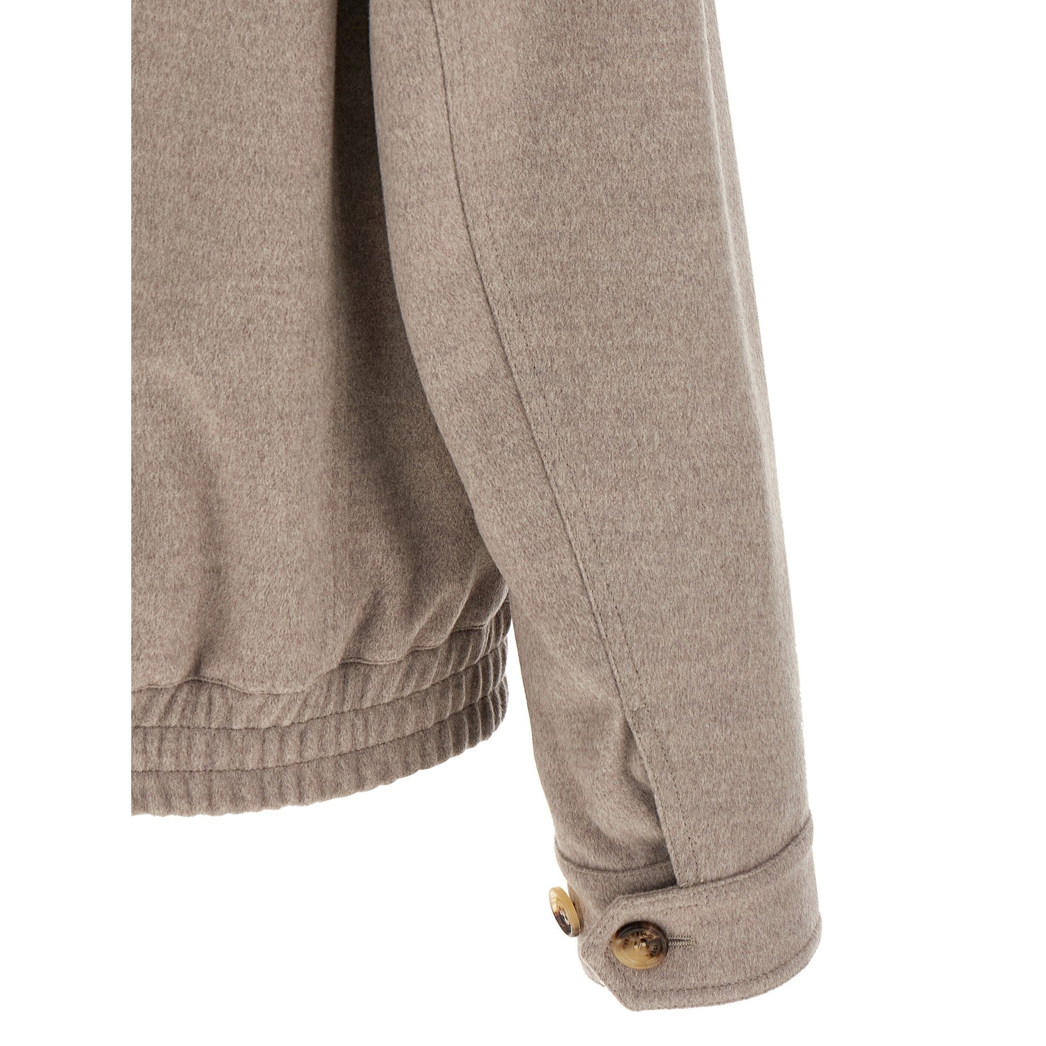 Brunello Cucinelli Beige Virgin Wool Bomber