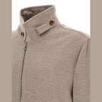 Brunello Cucinelli Beige Virgin Wool Bomber