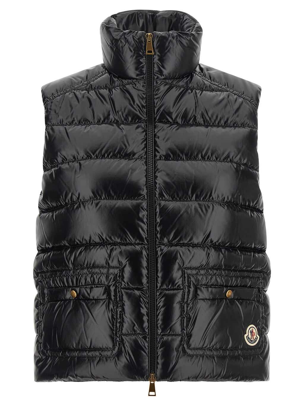 Black Polyamide Sleeveless Jacket