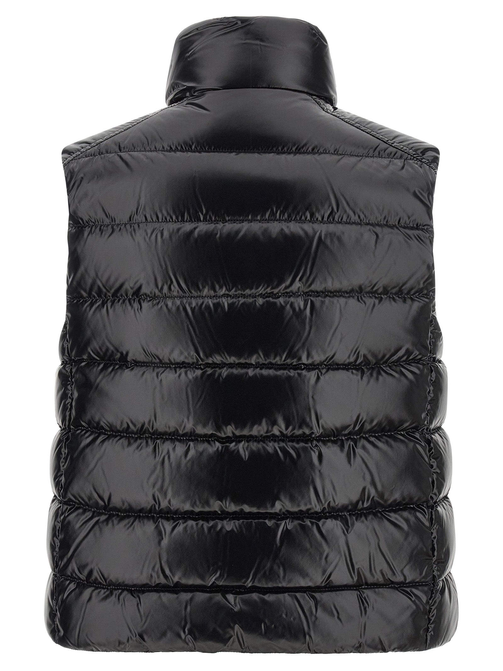 Black Polyamide Sleeveless Jacket