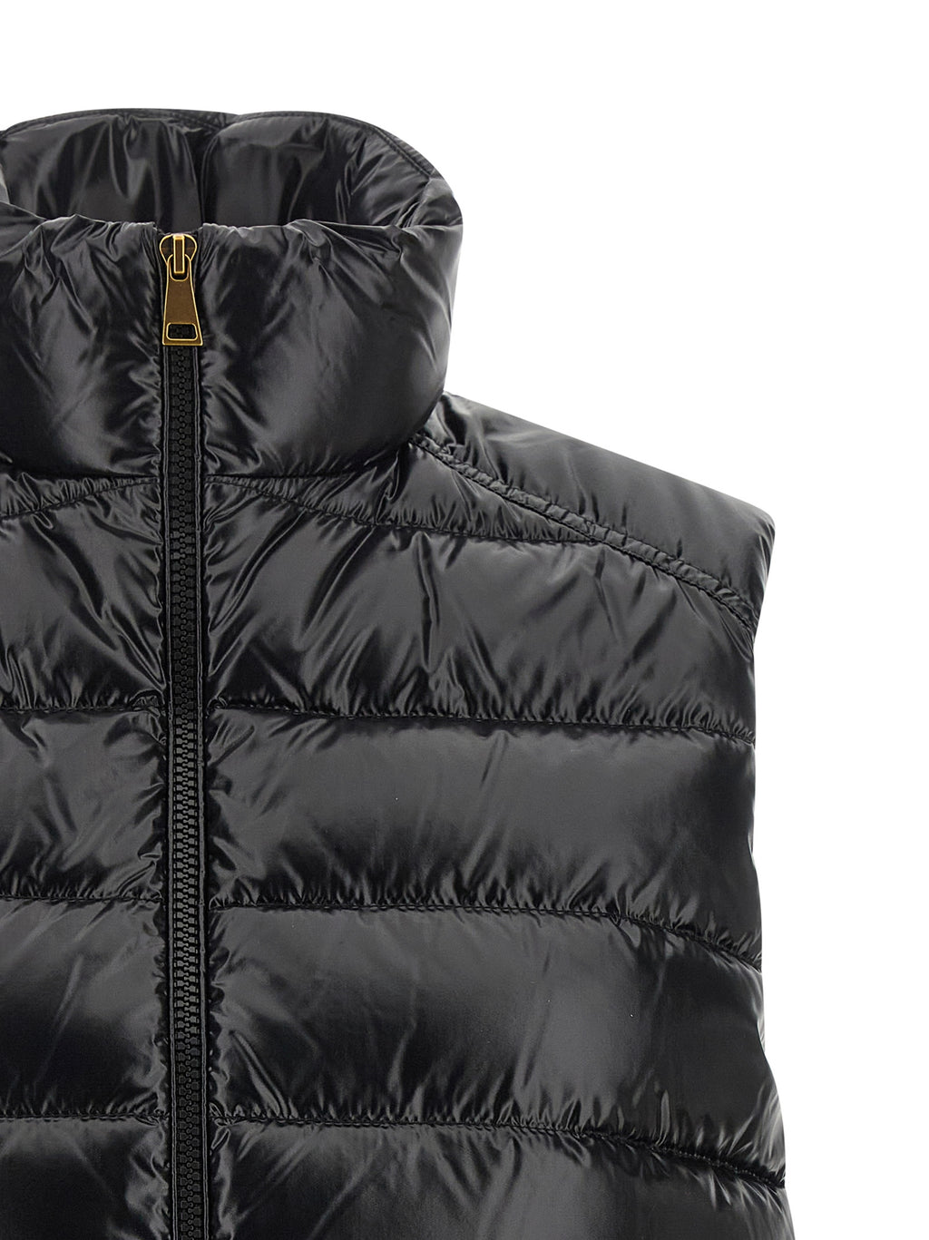 Black Polyamide Sleeveless Jacket