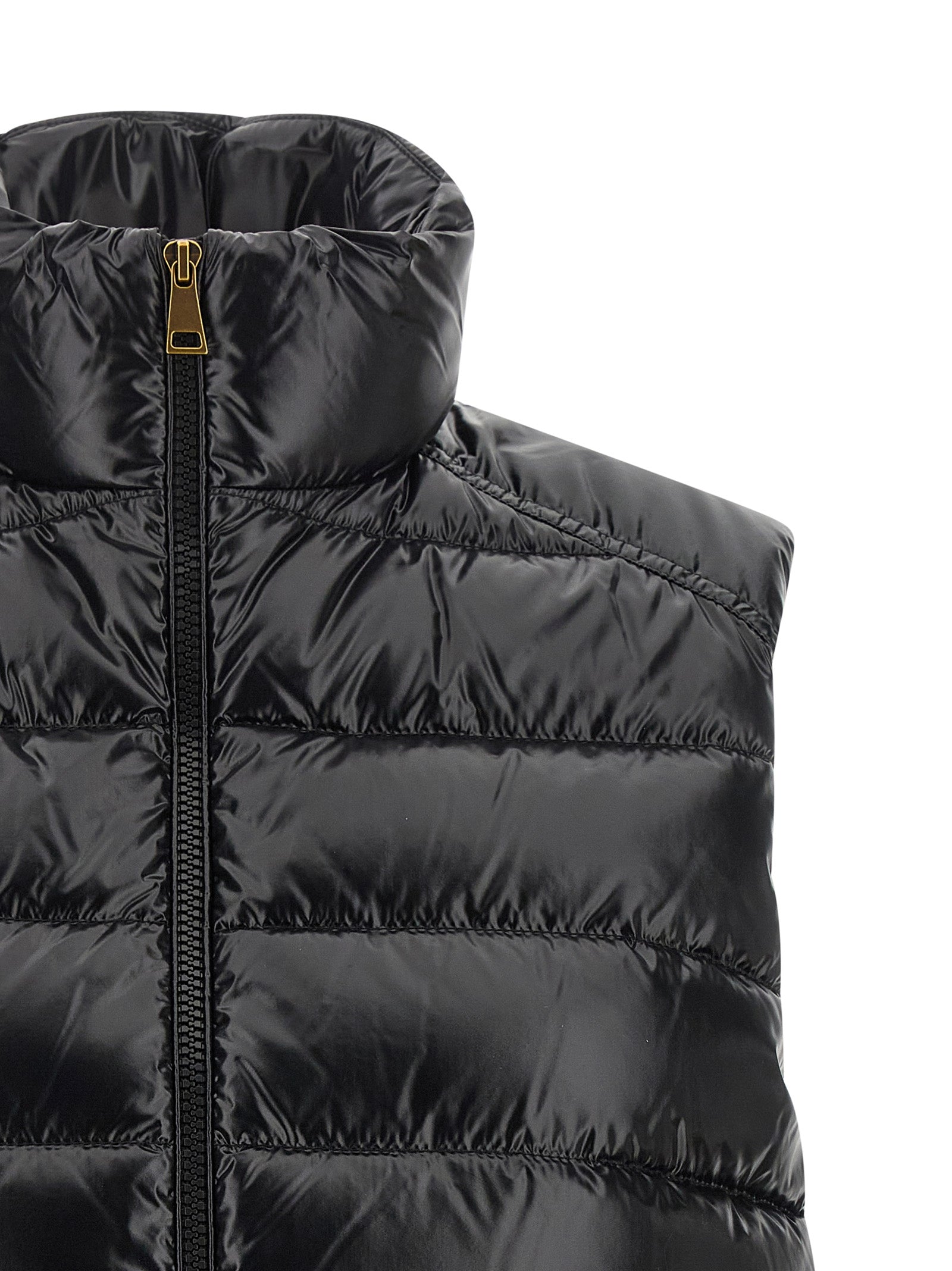 Black Polyamide Sleeveless Jacket