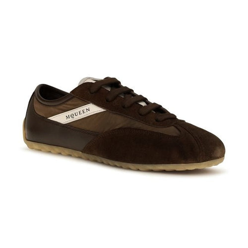 Alexander McQueen Brown Suede Leather Athletic Sneakers
