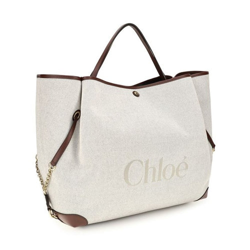Chloé Beige Cotton Shoulder Bag