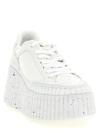 Chloé White Polyester Wedge Sandals