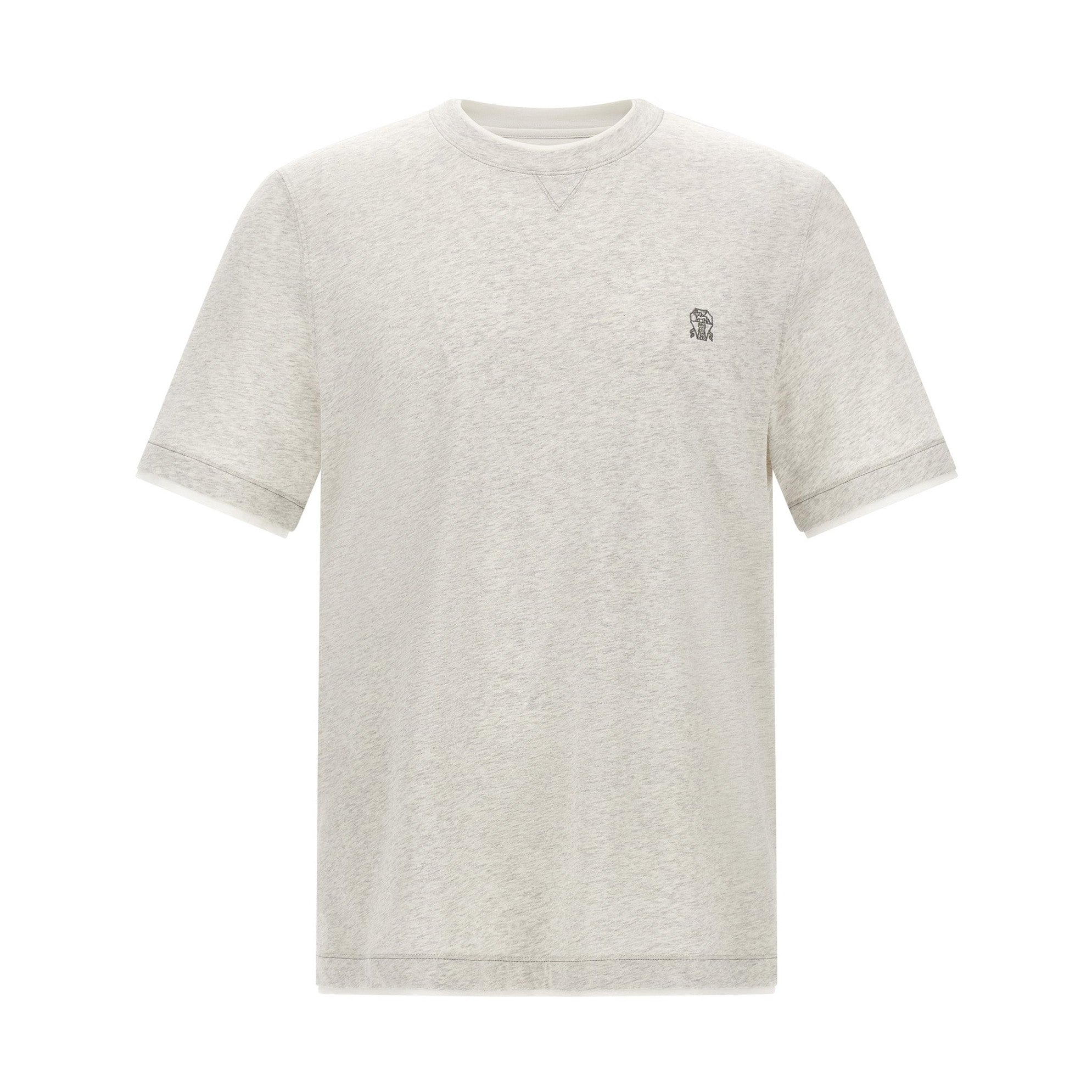 Brunello Cucinelli Gray Cotton T-Shirt