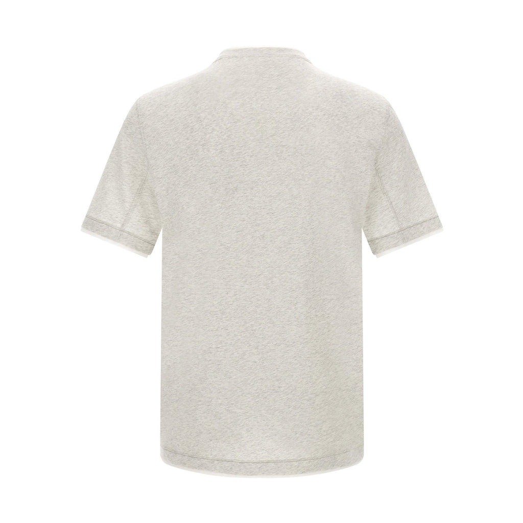 Brunello Cucinelli Gray Cotton T-Shirt