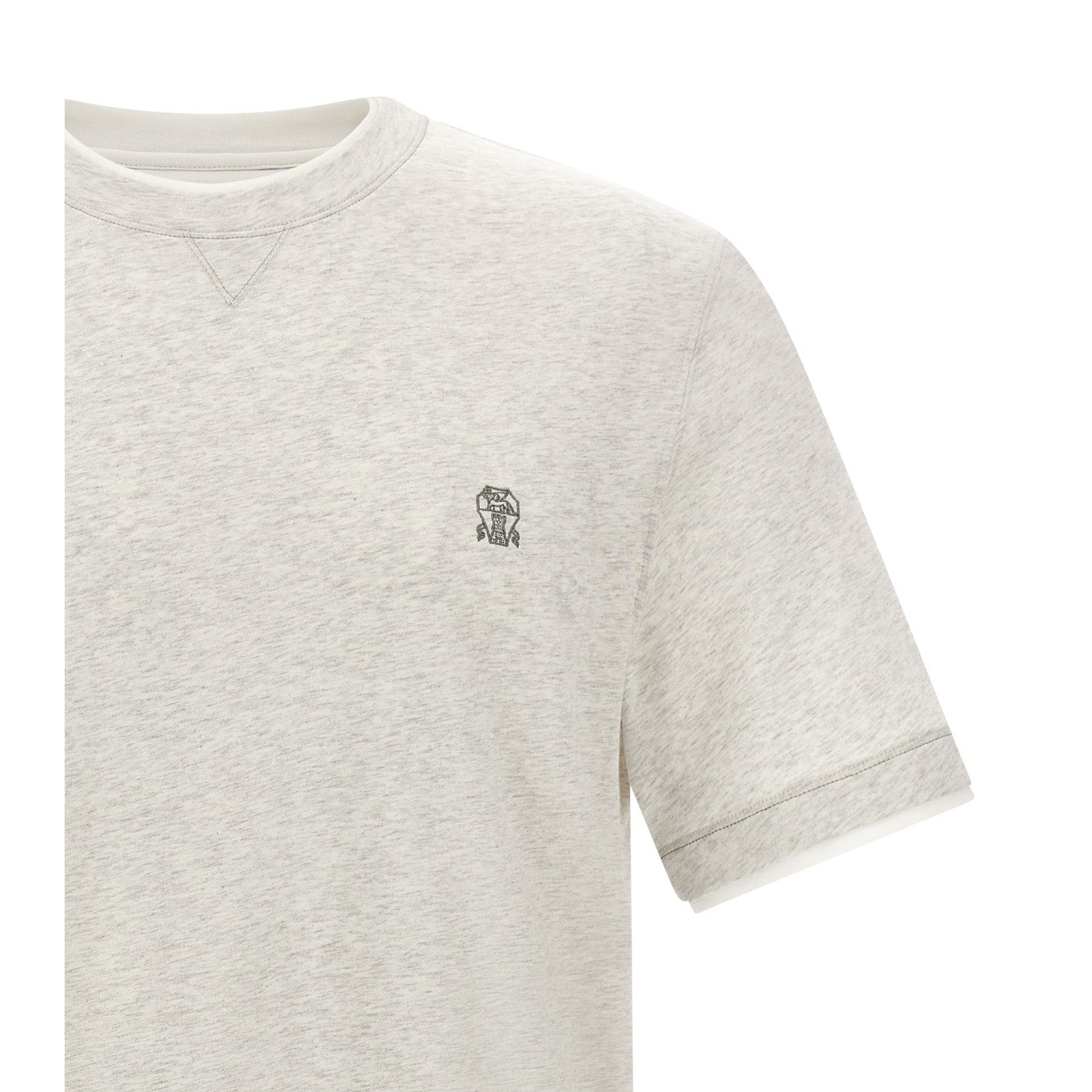 Brunello Cucinelli Gray Cotton T-Shirt