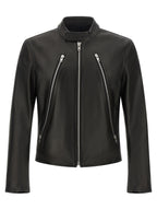 Maison Margiela Black Lamb Leather Leather Jacket