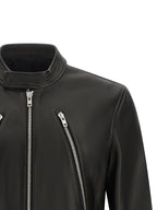 Maison Margiela Black Lamb Leather Leather Jacket
