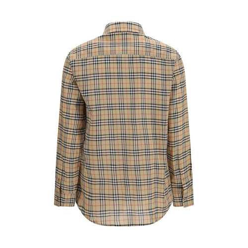 Beige Cotton Pattern Shirt