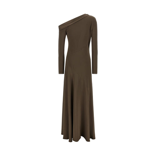 Alberta Ferretti Brown Viscose Long Dress