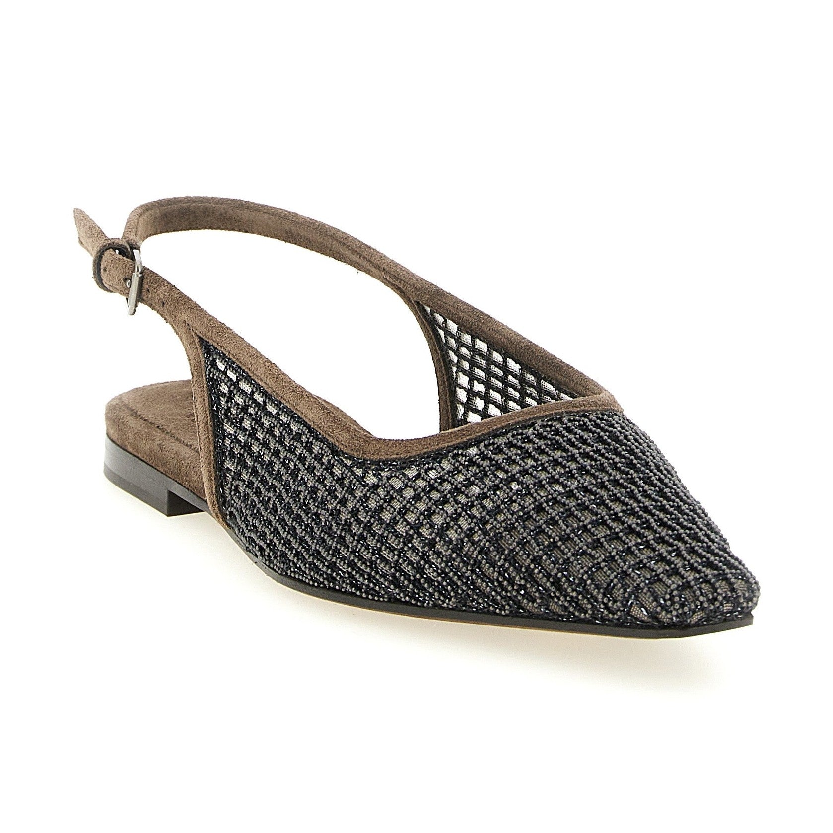 Brunello Cucinelli Brown Calfskin Ballet Flats
