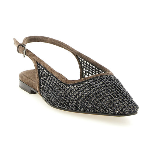 Brunello Cucinelli Brown Calfskin Ballet Flats