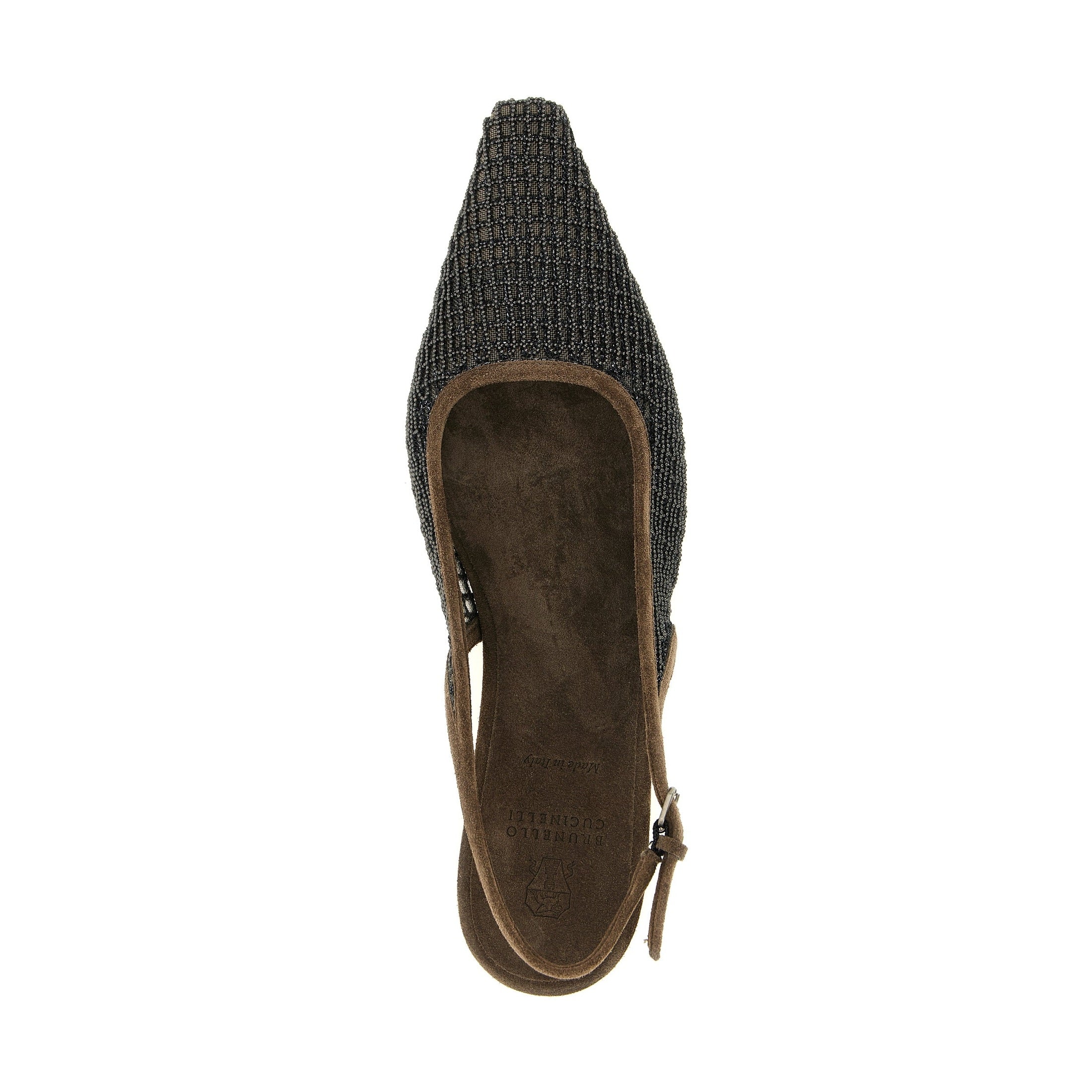 Brunello Cucinelli Brown Calfskin Ballet Flats