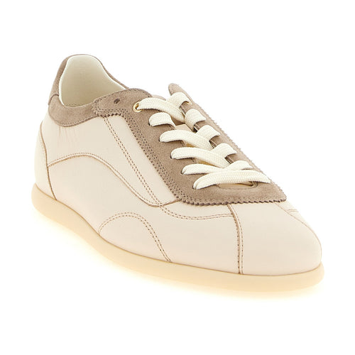 Brunello Cucinelli Beige Calfskin Low Top Sneakers