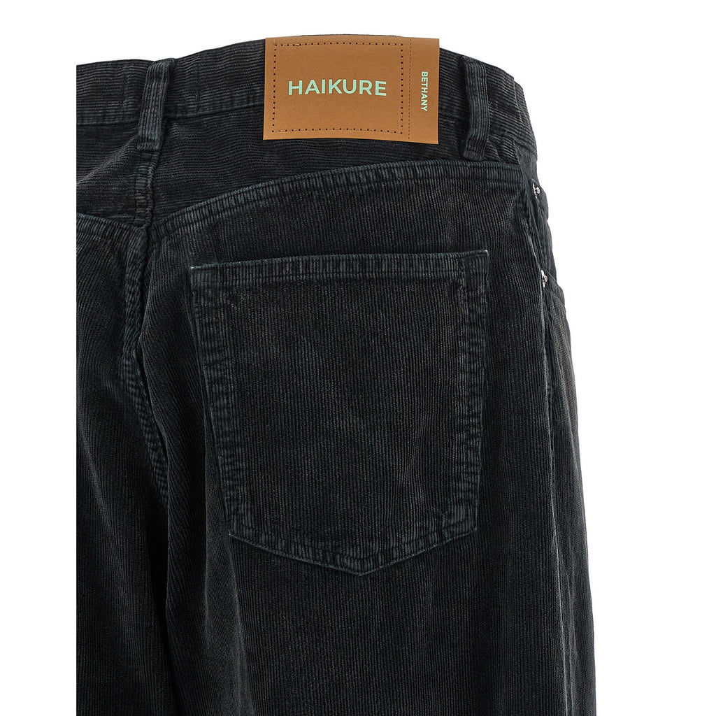 Haikure Black Cotton Flared Jeans