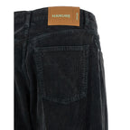 Haikure Black Cotton Flared Jeans
