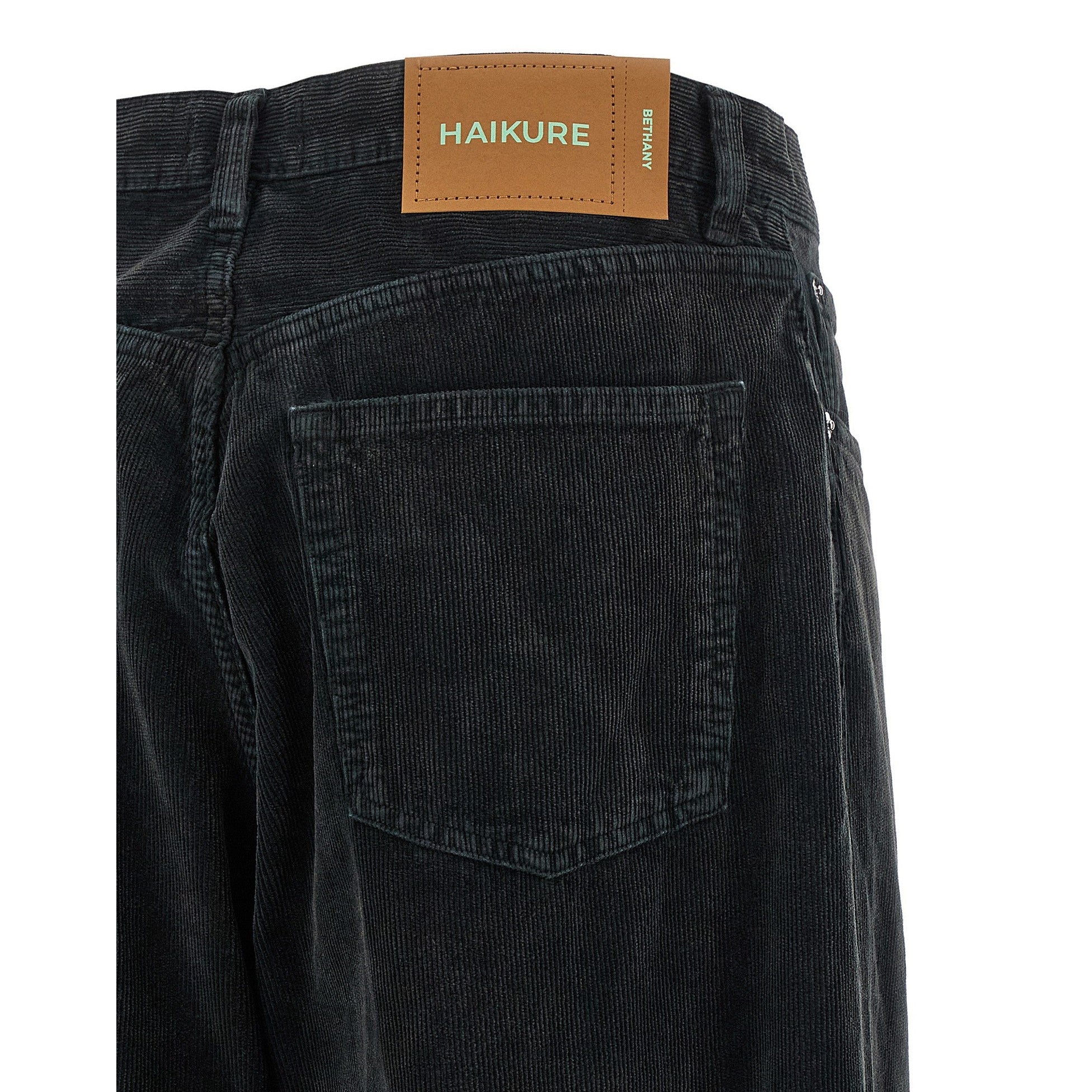 Haikure Black Cotton Flared Jeans