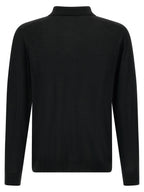Kiton Black Wool Polo Shirt