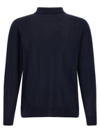 Kiton Blue Wool Polo Shirt