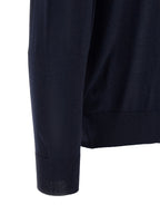 Kiton Blue Wool Polo Shirt