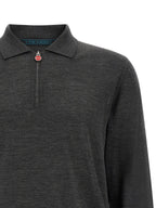 Kiton Gray Wool Polo Shirt