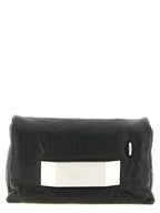 Rick Owens Black Lamb Leather Clutch Bag
