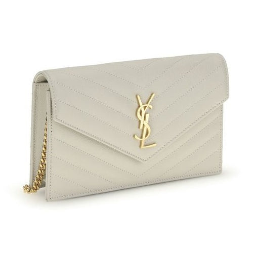 Beige Calf Leather Bos Taurus Wallet