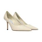 Jimmy Choo Beige Leather High Heel Pumps