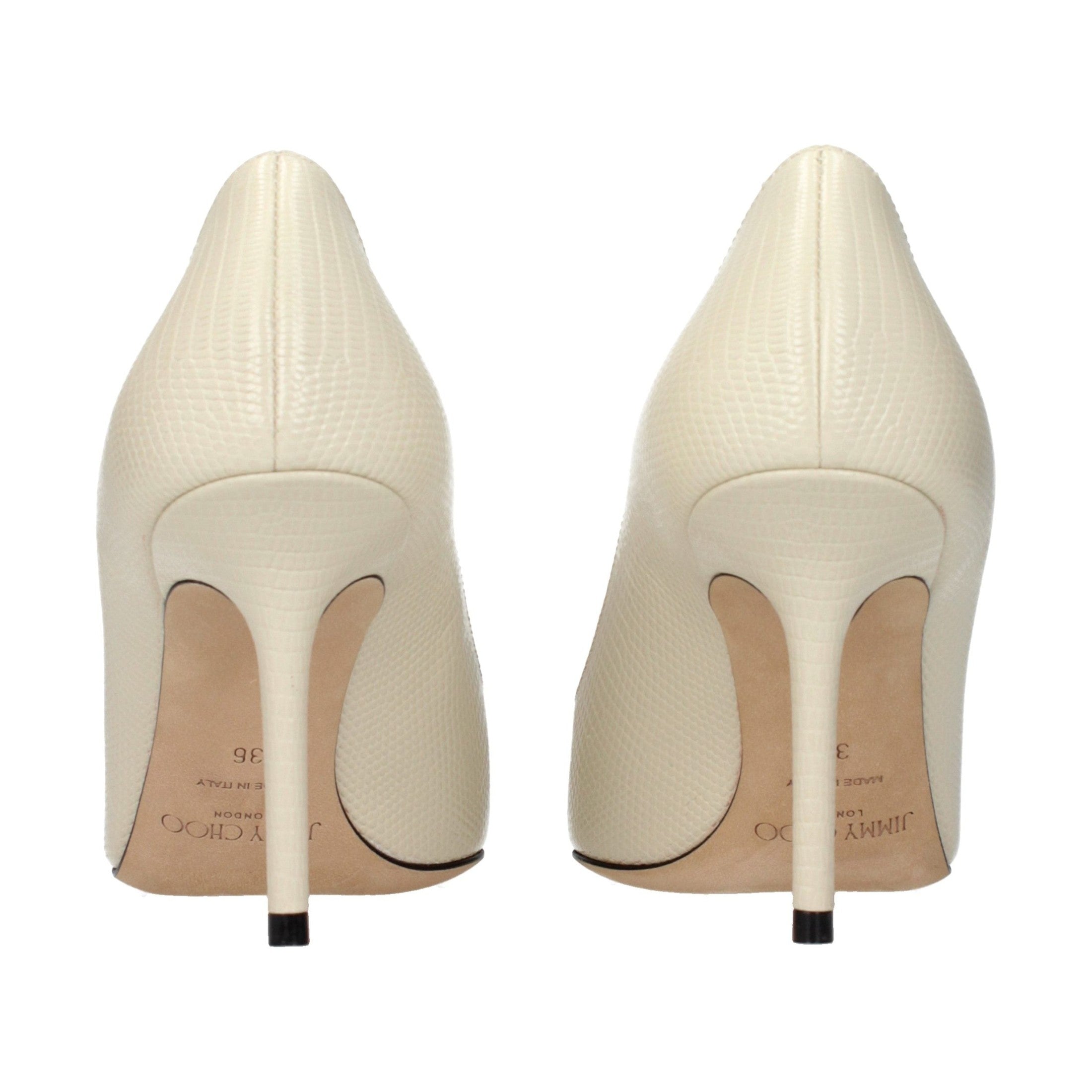 Jimmy Choo Beige Leather High Heel Pumps
