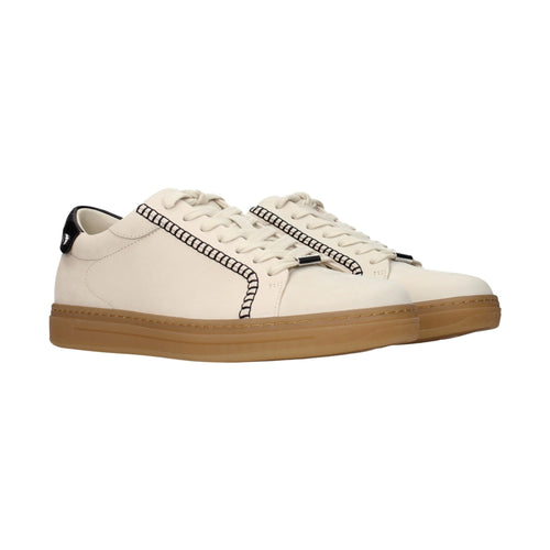 Beige Leather Sneakers