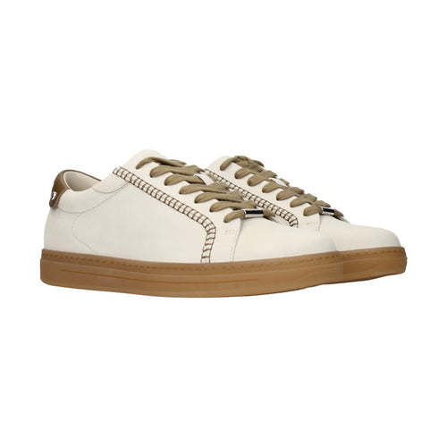 Beige Leather Sneakers