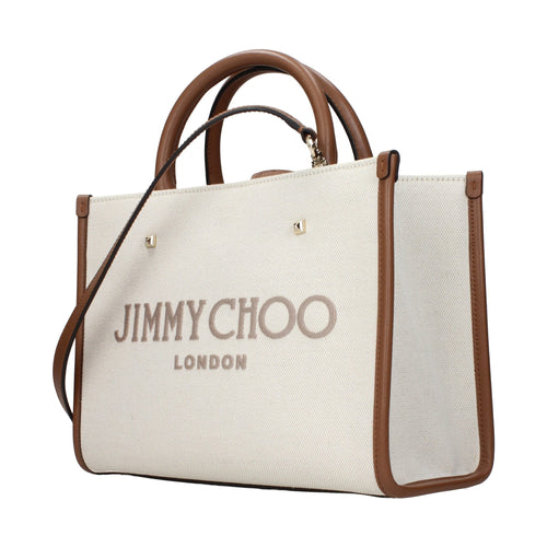 Beige Fabric Handbag