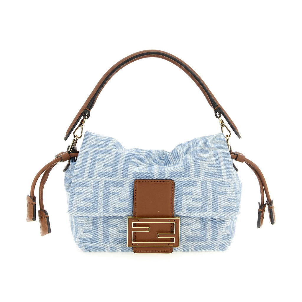 Fendi Blue Cotton Handbag
