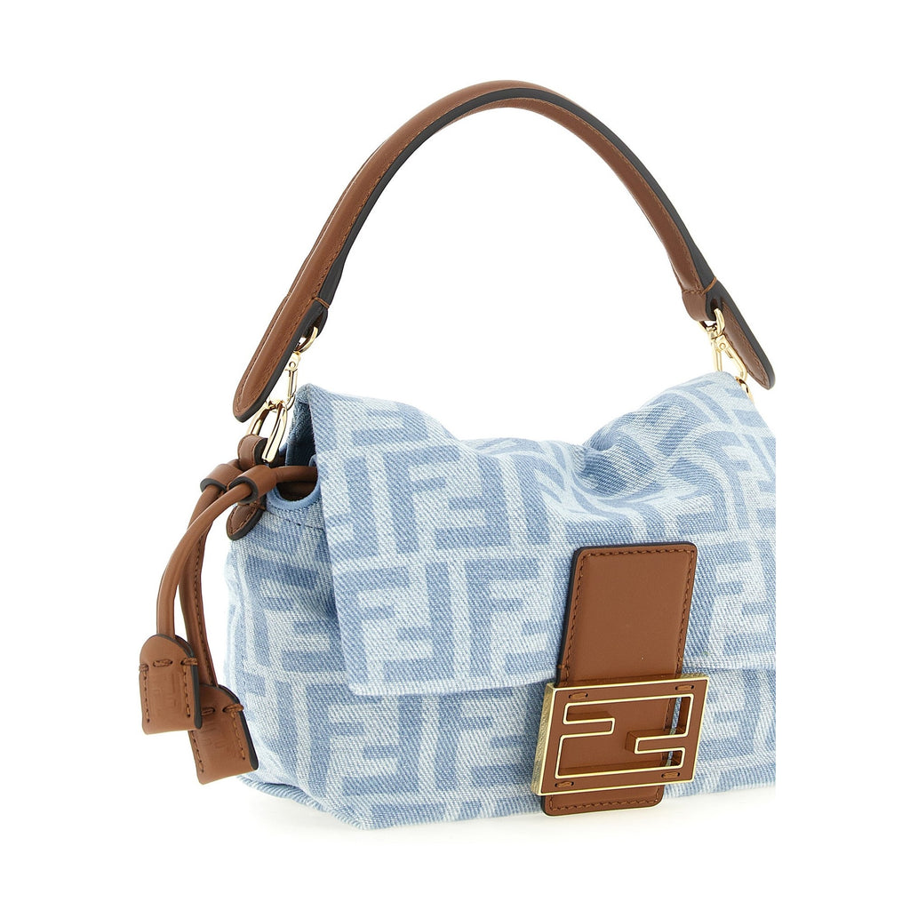 Fendi Blue Cotton Handbag