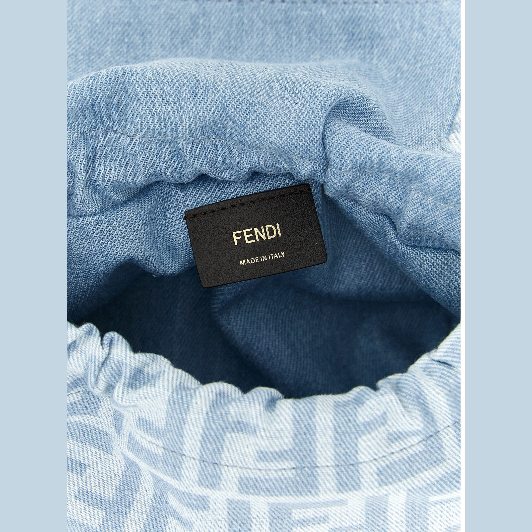 Fendi Blue Cotton Handbag